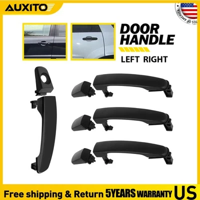 4x Maçaneta Externa Preta Frontal Traseira para 2005-2012 Chevy Equinox B - Imagem 1 de 4