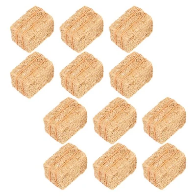  12pcs Mini Hay Bales - Dollhouse Miniatures Haystack - Thanksgiving Fall - Image 1 of 4