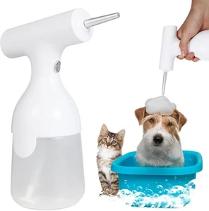 Electric Dog Cleaning Foam Soap Dispenser Machine, Dog Bath Brush and Foaming  - Picture 1 of 7
