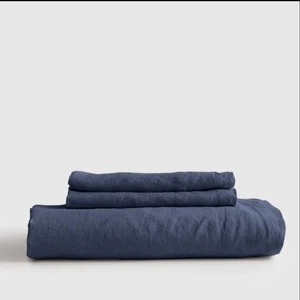 ¡Juego de sábanas ajustables y 2 fundas de almohada Quince 100 % lino Nightfall! King (914) - Imagen 1 de 10
