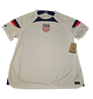 Nike Dri-Fit USMNT USA National Soccer 2022/23 Home NWT White Jersey Mens 2XL - Image 1 of 4