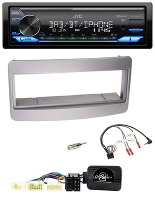 JVC Bluetooth DAB USB Lenkrad Autoradio für Toyota RAV 4 2001-2006 dunkelsilber - Bild 1 von 4