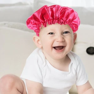 Sombrero elástico para dormir de doble capa ajustable rosado para niños - Imagen 1 de 12