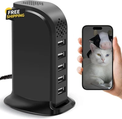USB Charger Camera, Wifi Mini Camera with Phone App, HD 1080P Pet Monitor - Image 1 of 4
