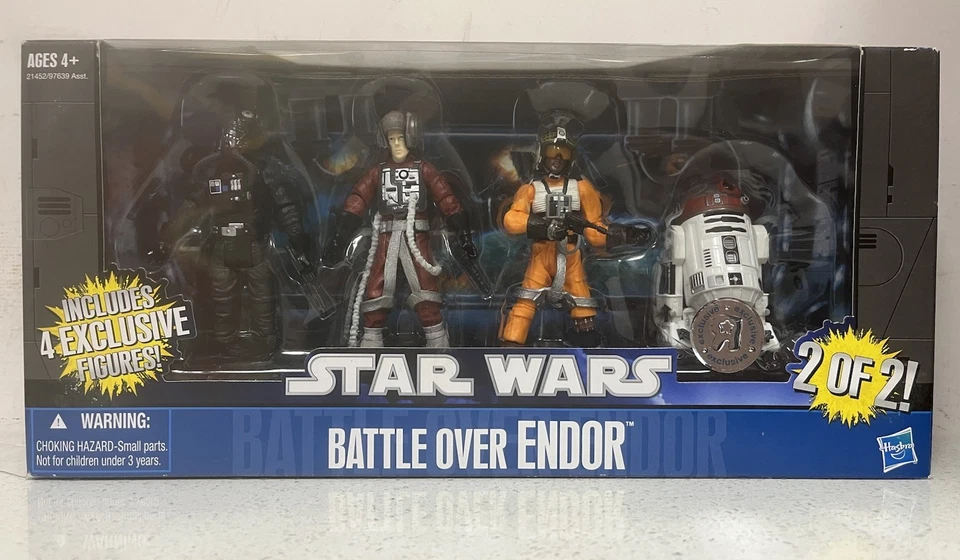 Star Wars TRU Exclusive 2010 Battle Over Endor 4-Pack - RARE! 2 of 2 New, Sealed - Image 1 of 3