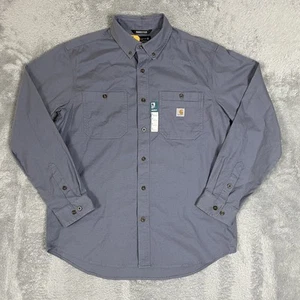 Carhartt Shirt Mens Large Gray Rugged Flex Relaxed Fit Mid Weight Canvas - Picture 1 of 10