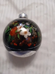 Vintage Punze Baumschneider Liebe Glaskugel Ornament Weihnachten 1984 - Bild 1 von 2