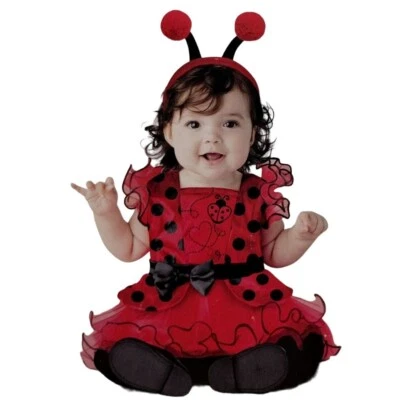 Bebé 6 a 12 Meses Lovebug Ladybug Vestido y Tocado Disfraz Halloween Foto 1 de 4