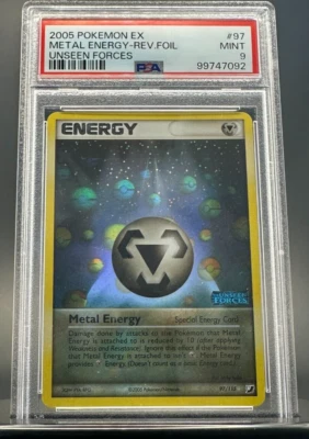 PSA 9 Metal Energy 97/115 3D Pokeball Reverse Holo EX Unseen Forces 2005 POP 22 - Image 1 of 4