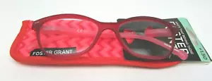 Foster Grant Reading Glasses Shona Red +1.50 with soft case NEW! - Picture 1 of 1