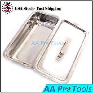 Surgical Instruments Sterilization Tray / Box with lid Size 8″x6″x2″ SS - Picture 1 of 2