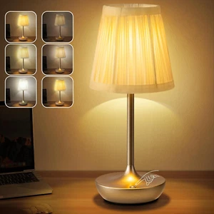 Bedside Table Lamp LED Rechargeable Touch Control Desk Lamp - 3 Color Temperatur - Picture 1 of 8