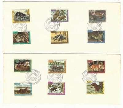 Venezuela: 1963; 2 Covers set Fauna (ant-eating bear-jaguar-danta-nutri EBV300-2 - Image 1 of 2
