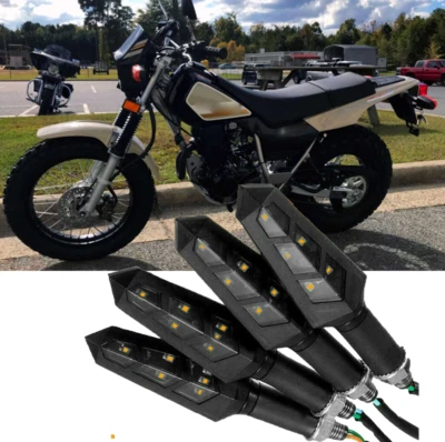 Luces intermitentes de señal de giro LED ámbar LED para motocicleta 4 piezas para Yamaha TW200 Foto 1 de 4