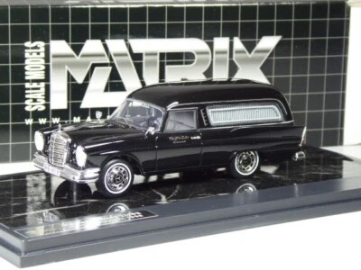 (KI-10-36) Matrix Mercedes 220 SE W111 Pollmann Leichenwagen in 1:43 in OVP - Bild 1 von 3