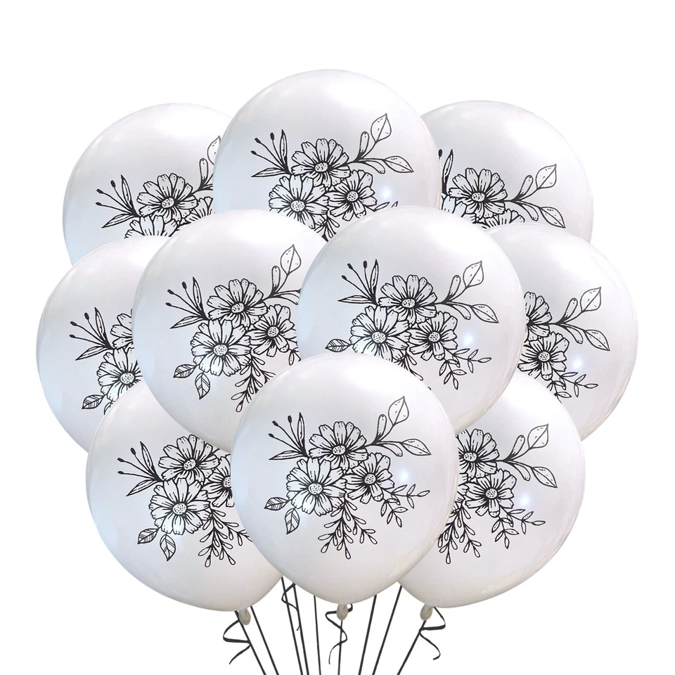 Globos Florales 12ct, Fiesta de Flores, Decoraciones Temáticas, Boda Cumpleaños Novia Foto 1 de 2