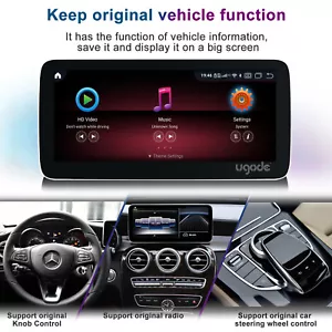 Ugode 10.25 8+128G Android13 Screen CarPlay Mercedes Benz C GLC W205 2014-2019 - Picture 1 of 12