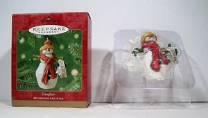 Hallmark Andenken Tochter Schneemann 2001 Mädchen Weihnachtsschmuck in OVP - Bild 1 von 9