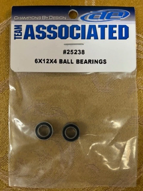 Team Associated Part #25238: 6x12x4 Ball Bearings (2); NISP - Image 1 of 1