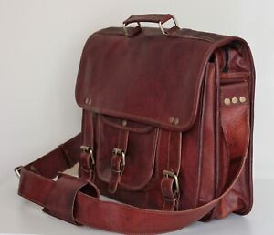 Extra Large 16'' Leather Laptop Bag