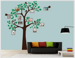 Wandtattoo Baum Vogel  Bilderrahmen wbm57,große Farbwahl, Anfertigung in DE  - Picture 1 of 1