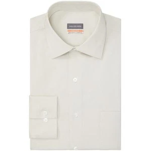 Van Heusen Mens Ivory Button-Down Dress Shirt 15-15.5 34/35 M BHFO 5362 - Picture 1 of 1