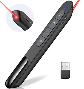 2 in 1 Powerpoint Presentations,RF 2.4GHz Wireless Presenter Clicker Remote - Picture 1 of 6