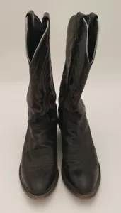 Justin Style 2436 Herren Cowboy Western Rodeo STIEFEL GRÖSSE 8,5D schwarz Leder - Bild 1 von 6