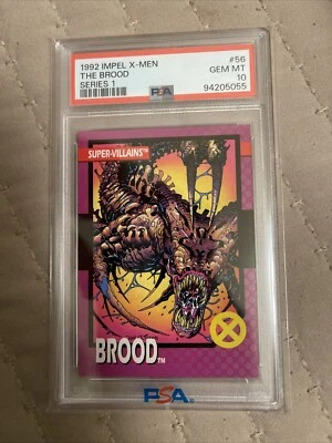 1992 Impel X-Men Brood #56 PSA 10 GEM MINT  RARE  Population 11!!! - Image 1 of 2