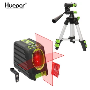 Huepar BOX-1R Kreuzlinienlaser Rot, Linienlaser Selbstnivellierenden+50cm Stativ - Bild 1 von 11