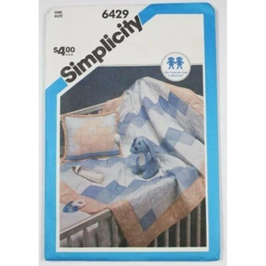 Simplicity Pattern 6429 Baby Quilt Pillow Stuffed Bunny Vanessa-Ann Collection - Picture 1 of 2