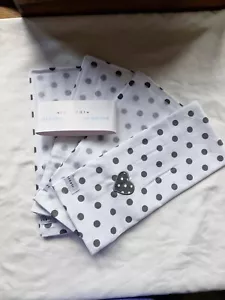 4 x Retreat Home Eco Cotton Polka Dot White & Grey Napkins - Picture 1 of 3