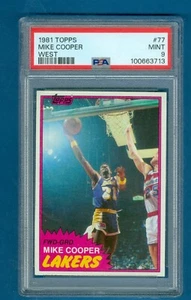 1981 Topps #77 Mike Cooper West Lakers PSA 9 MINT (CENTERED) - Bild 1 von 2