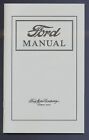 Ford Manual for owners and operators of cars & trucks (reprint) - new condition