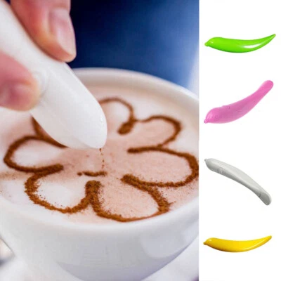 Pluma de arte con leche pluma para tallar café pluma para tallar hornear creativamente Foto 1 de 4