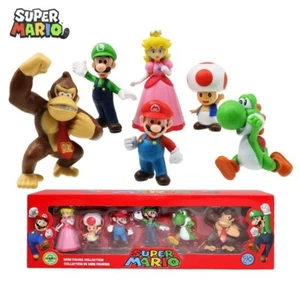 Juego de figuras de acción de PVC Super Mario Bros Luigi Yoshi Donkey Kong juguete de regalo UK STOCK - Imagen 1 de 18
