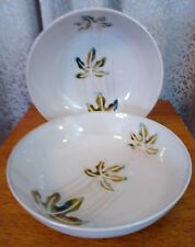 Pier I Imports Set Of Two Autumn Leaves Large Beige Color Soup Cereal Bowls
