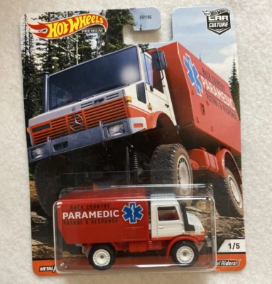 Hot Wheels Premium Paramedic 88 Merceds Unimog U1300 Real Riders New Sealed - Image 1 of 4