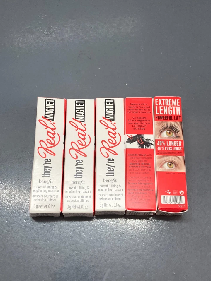 5x Benefit Mascara They're Real Magnet Supercharged Black 0.1 oz/ 3g each NIB - Image 1 of 1