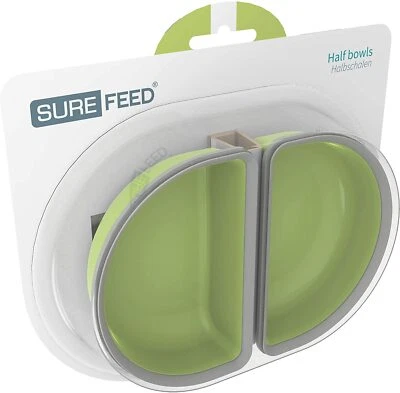 Sureflap Surefeed halbe Schüssel Packung mit zwei grünen - für Tierfutterautomaten sichere Haustierpflege