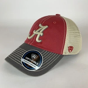Alabama Crimson Tide NCAA Top of the World Relaxed Fit Snapback Trucker Hat - Picture 1 of 5