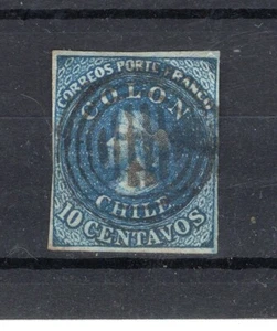 CHILE Colón Colón 10c 4 márgenes SIN RESERVA IMPECABLE - Imagen 1 de 2