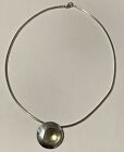 Modernist Contemporary (2011) Sterling  Silver & Gold Pendant Necklace (21g)