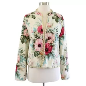 J. Jill Jacket X-Large Romantic Cottagecore Floral Coat Vintage Grannycore Lace - Picture 1 of 16