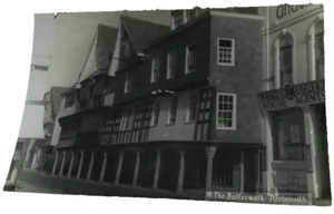 VINTAGE REAL PHOTO POSTCARD, THE BUTTERWALK, DARTMOUTH, DEVON EXC.COND. - Picture 1 of 1