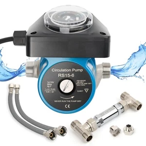 Tankless hot water circulation pump kit with induction valve for tank water h... - Picture 1 of 6
