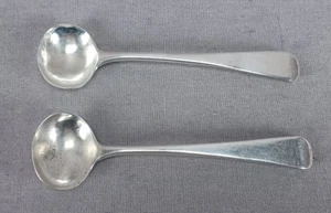 Pair of Richard Crossley London Sterling Silver Salt Spoons Circa 1799 - Picture 1 of 9