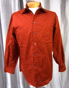 Crazy Horse A Claiborne Company Dress Shirt Size 15.5 (32-33) Rusty Brown Orange - Picture 1 of 9