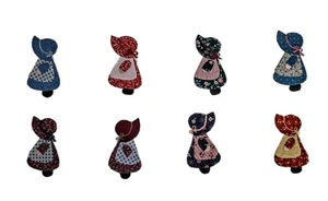 8 cuadrados acolchados hechos a mano para niña holandesa de 6 1/2" - Imagen 1 de 9