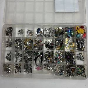 Menge 3 Pfund Charms für Schmuck Zum Selbermachen verschiedene Formen Tiere Sätze Blumen Steine - Bild 1 von 5
